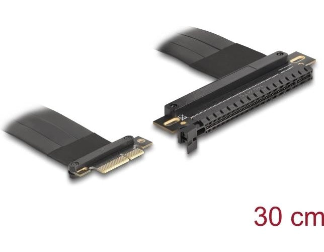Delock Riser Karte PCI Express 3.0 x4 Stecker zu x16 Slot mit Kabel 30 cm (81498) afbeelding 1