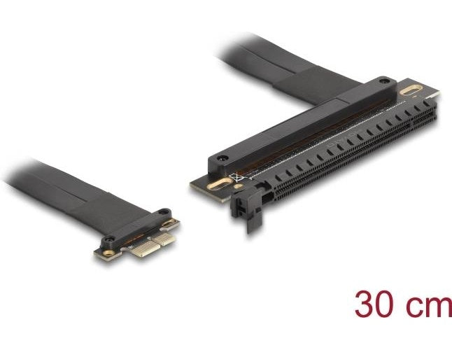 Delock Riser Karte PCI Express 3.0 x1 Stecker zu x16 Slot mit Kabel 30 cm (81505) - 4043619815050 - image 1