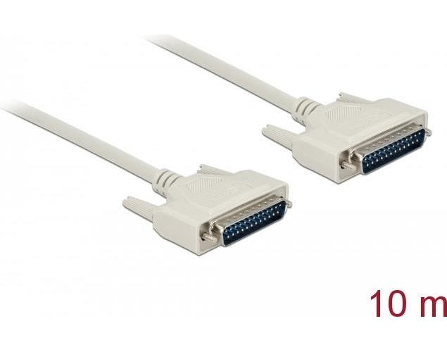 Delock - Kabel seriell - DB-25 (M) zu DB-25 (M) - 10,0m - Daumenschrauben - beige (84538) afbeelding 1
