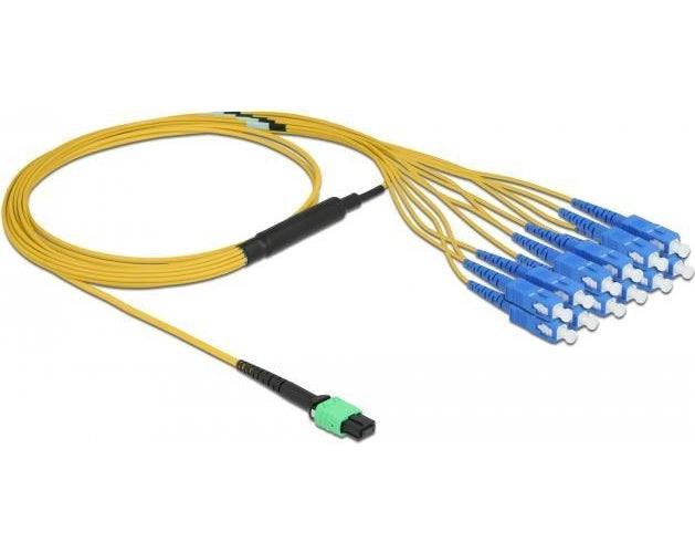Delock - Fan-out-Kabel - MPO/UPC Single-Mode (W) bis SC/UPC Einzelmodus (M) - 2,0m - 3 mm - Glasfaser - Simplex - 9/125 Mikrometer - halogenfrei (84871) afbeelding 1