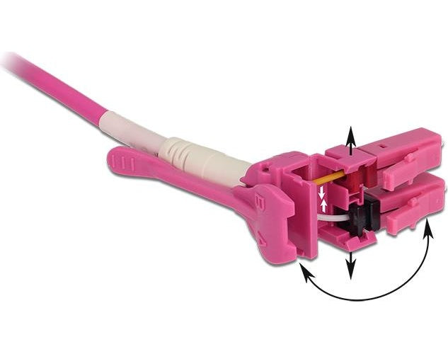 DeLOCK - Netzwerkkabel - LC Multi-Mode (M) bis LC Multi-Mode (M) - 10,0m - Glasfaser - 50/125 Mikrometer - OM4 - halogenfrei, Uniboot - violett (85136) - 4043619851362 - image 1