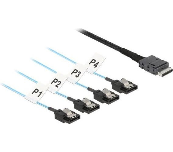 Delock OCuLink - Internes SAS-Kabel - SAS 12Gbit/s - OCuLink (SFF-8611) (M) bis SATA (M) - 50 cm (85468) afbeelding 1