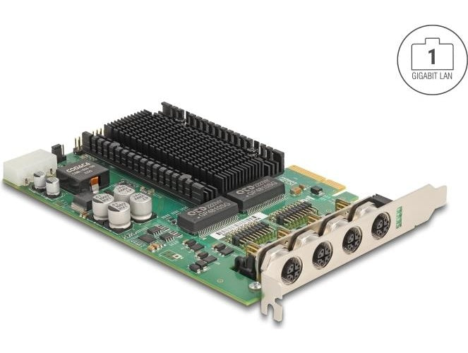 Delock 86054 - Netzwerkkarte PCI Express Gigabit Ethernet 4x M12 - Netzwerkkarte - PCI-Express (86054) afbeelding 1