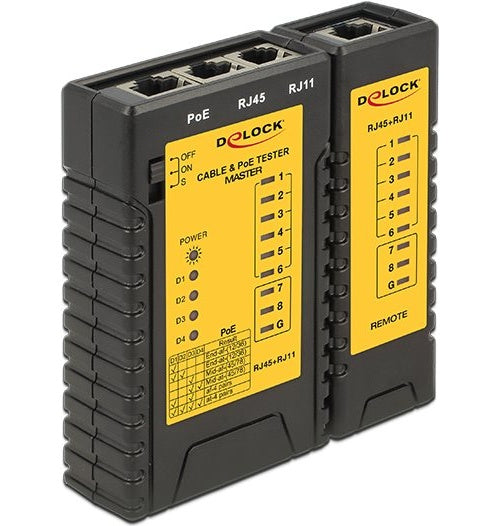 Delock Kabeltester RJ45 / RJ12 / PoE (86107) afbeelding 1