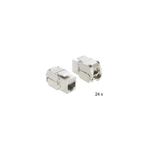 Delock Keystone module - Modulare Eingabe - CAT 6a - STP - RJ-45 (Packung mit 24) - für P/N: 43277, 43278, 43280, 86211 (86405) afbeelding 1