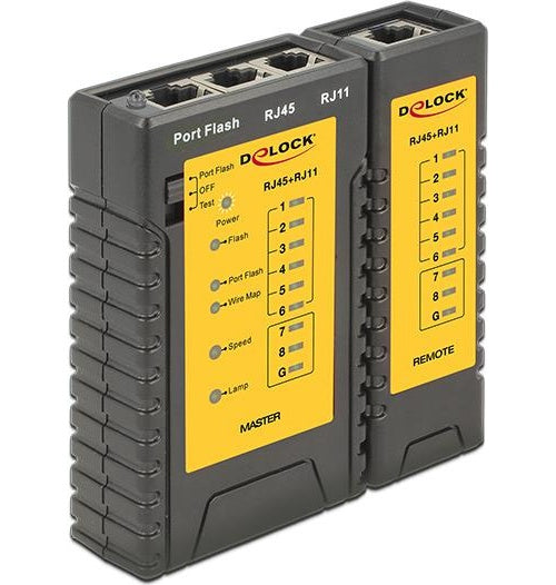 Delock Cable Tester + Portfinder - Netzwerktester-Set (86407) afbeelding 1
