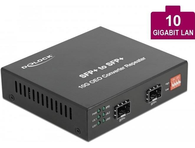 DeLOCK Media Converter 10GBase-R SFP+ to SFP+ - Medienkonverter - 10 GigE - 10GBase-R - SFP+ / SFP+ afbeelding 1