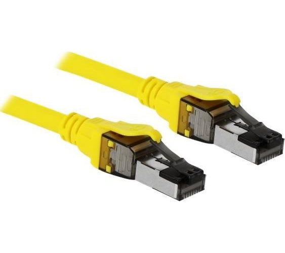 DeLOCK - Netzwerkkabel - RJ-45 (M) bis RJ-45 (M) - 5,0m - SFTP, PiMF - CAT 8,1 - halogenfrei, ohne Haken, verseilt - Gelb (86585) afbeelding 1