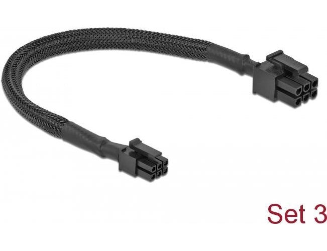 Delock - Stromkabelkit - 300 V - 4 A - Schwarz - für Apple Mac Pro (Ende 2019) (86735) afbeelding 1