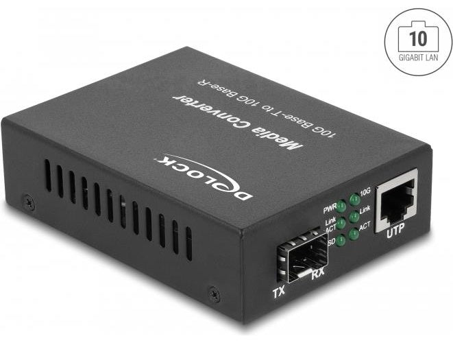 Delock - Medienkonverter - 10GbE - 1000Base-T, 10GBase-R, 2,5GBase-T, 5GBase-T - SFP+ / RJ-45 (86861) afbeelding 1