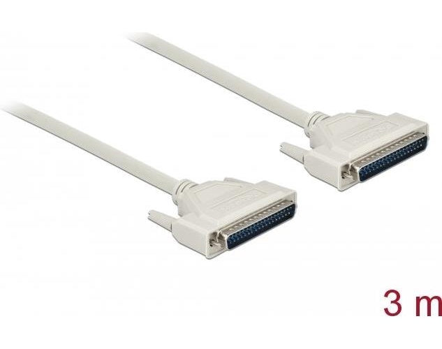 Delock - Kabel seriell - DB-37 (M) bis DB-37 (W) - 3,0m - Daumenschrauben - beige (86880) - 4043619868803 - image 1