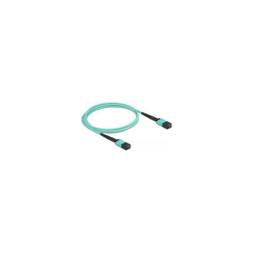 Delock - Stammkabel - MPO-Multi-Modus (W) bis MPO-Multi-Modus (W) - 2,0m - 3 mm - Glasfaser - 50/125 Mikrometer - OM4 - halogenfrei - Aquamarin (86957) afbeelding 1