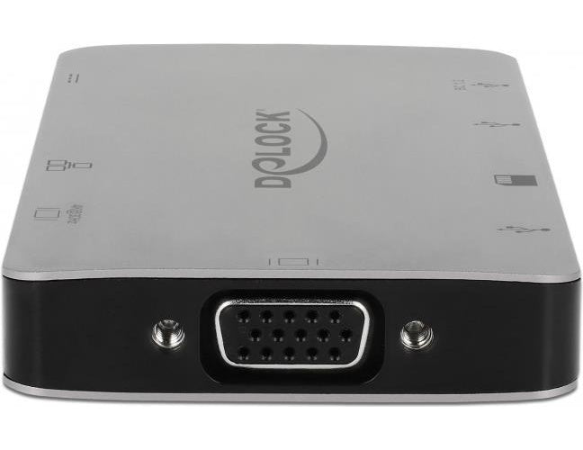 DeLOCK - Docking Station - USB-C - VGA, HDMI - GigE (87735) afbeelding 1