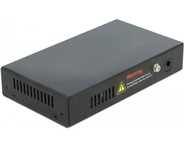 DeLOCK - Switch - 4 x 10/100/1000 (PoE+) + 1 x Gigabit SFP - Desktop - PoE+ (60 W) afbeelding 1