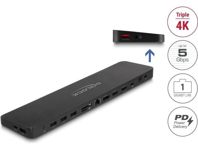 DeLOCK 88050 laptop-dockingstation & portreplikator Andocken PCIe Schwarz (88050) afbeelding 1