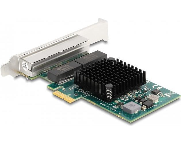 DeLOCK PCI Express x1 Karte zu 4 x RJ45 Gigabit LAN BCM - PCIe - RJ-45 - PCIe 2.0 - Grau - PC - Aktivität - Link (88207) afbeelding 1