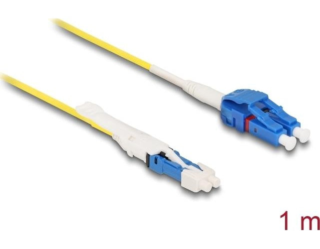 Delock - Netzwerkkabel - CS Single-Mode (M) zu LC Single-Modus (M) - 1,0m - 2 mm - Glasfaser - Duplex - 9/125 Mikrometer - G.657.A2/OS2 - halogenfrei, Uniboot - Gelb (88299) afbeelding 1