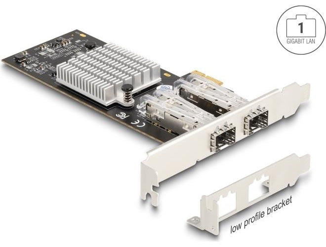 Delock PCI Express x1 Karte zu 2 x SFP Slot Gigabit LAN i350 (88336) afbeelding 1