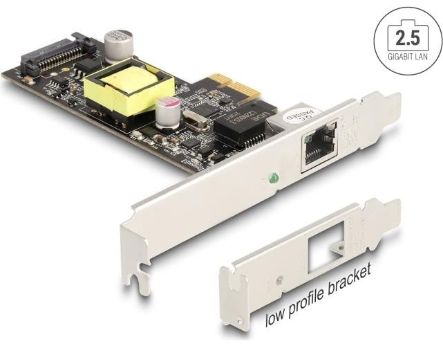 Delock PCI Express x1 Karte auf 1 x 2.5 Gigabit LAN PoE+ i225 (88506) afbeelding 1