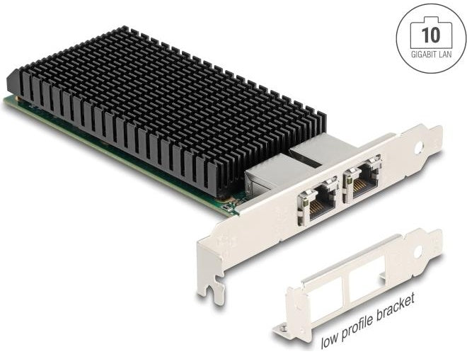 Delock PCI Express x8 Netzwerkkarte 10 Gigabit LAN 2 x RJ45 X540 (88522) afbeelding 1