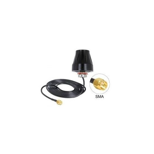 DeLOCK LTE Antenna - Antenne - LTE/GSM/UMTS/WLAN 2,4 GHz/ZigBee - innen, außen - 2 dBi - ungerichtet - Schwarz (88749) - 4043619887491 - image 1