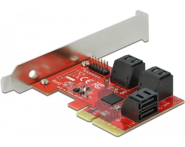 Delock - Speicher-Controller - SATA 6Gb/s - Low-Profile - PCIe 3.0 x4 (89042) afbeelding 1