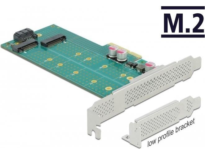 DeLOCK - Speicher-Controller - M.2 - M.2 Card / SATA 6Gb/s Low-Profile - SATA 6Gb/s, PCIe 4,0 x4 (89047) afbeelding 1