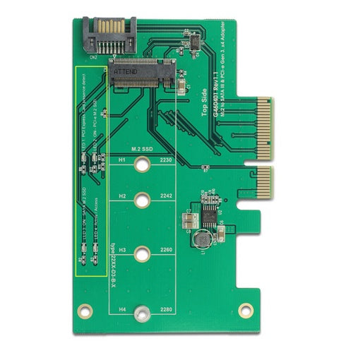 DeLOCK - Speicher-Controller - mSATA - 600MBps - eSATA 6Gb/s, PCIe x4 (89381) afbeelding 1