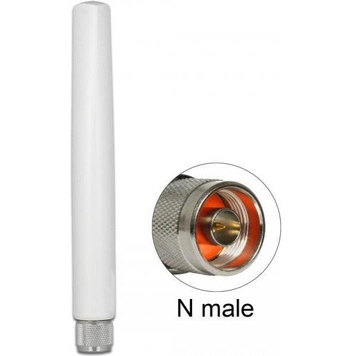 DeLOCK - Antenne - 18.7 cm - Stange - 1.45 dBi - ungerichtet - außen, innen - weiß - 4043619896387 - image 1