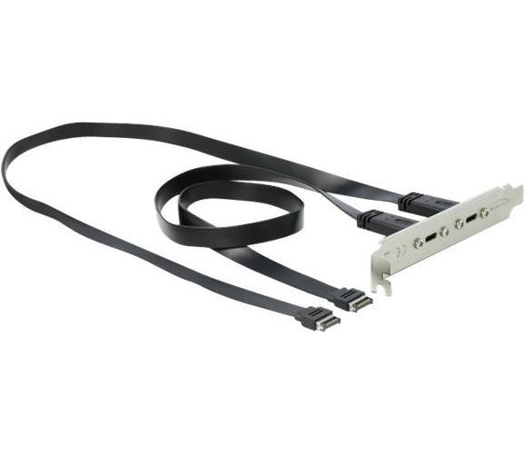 Delock Slot bracket - USB-Konsole - 20-poliger USB 3.1 Header (M) bis USB-C (W) - 20 V - 3 A - 50 cm - Schwarz (89935) afbeelding 1