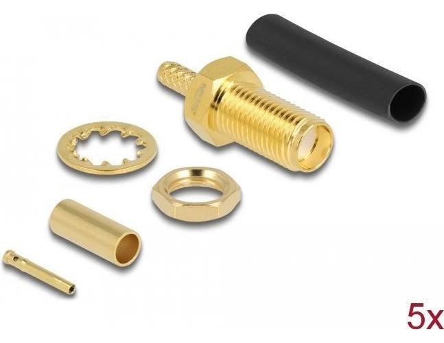 Delock - Antennenanschluss - SMA (R) - 8 mm - RG-174/RG-316 (90039) - 4043619900398 - image 1