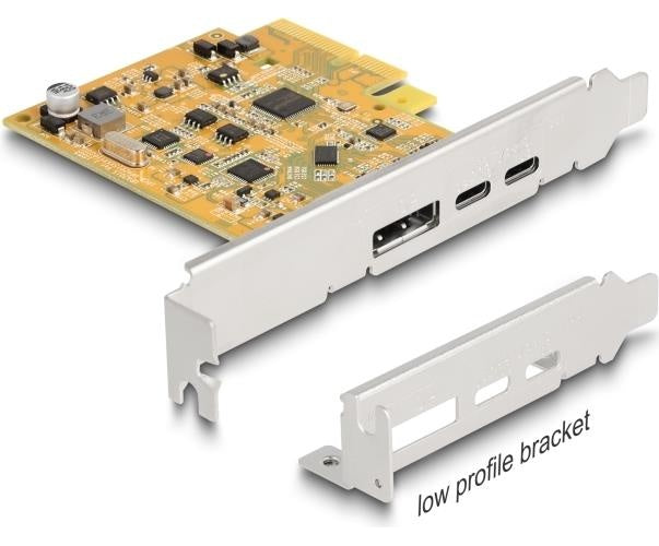 Delock PCI Express x4 Karte zu 1 x extern USB Type-C 10 Gbps Buchse+ 1 - Digital/Daten (90161) afbeelding 1