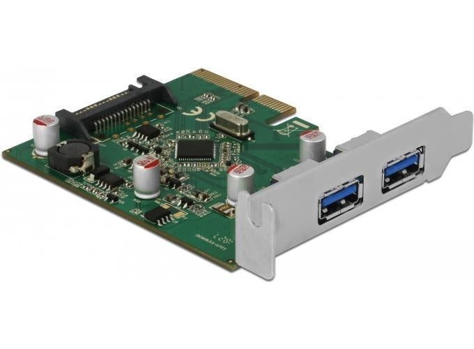 Delock PCI Express x4 Karte zu 2 x extern USB 3.1 Gen 2 Typ-A Buchse (90298) afbeelding 1