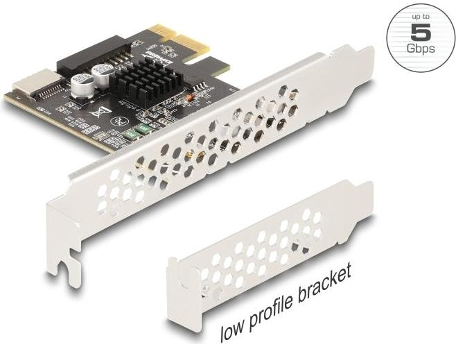 Delock PCI Express x1 Karte zu 1 x intern USB 5 Gbps Typ-E Key A und 1 19 Pin (90344) afbeelding 1