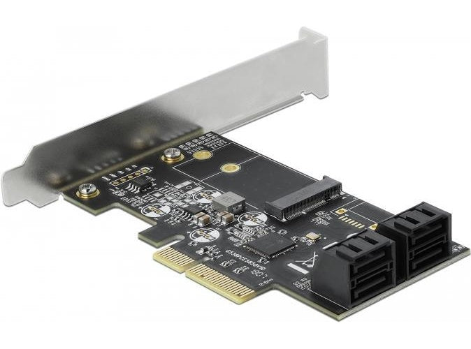 DeLOCK - Speicher-Controller - SATA 6Gb/s Low-Profile - 6 Gbit/s - PCIe 3.0 x4 (90396) afbeelding 1