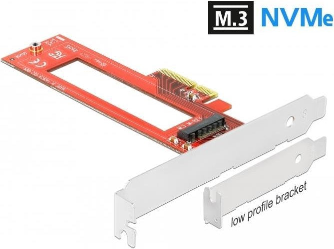 Delock PCI Express x4 Card to 1 x M.3 / NF1 Slot - Speicher-Controller - 1 Sender/Kanal - NVMe Low-Profile - PCIe 3.0 x4 (90401) afbeelding 1