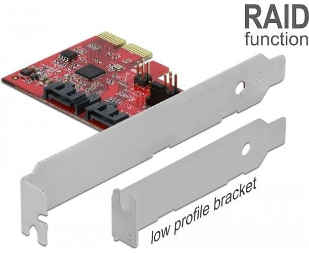 Delock 2 Port SATA PCI Express Karte mit RAID 1 - Spiegelung bestehender Daten (90406) afbeelding 1