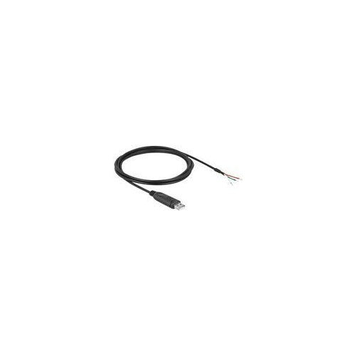 Delock - Kabel USB / seriell - USB (M) - 2,0m - stranded copper wire only - Schwarz (90428) afbeelding 1