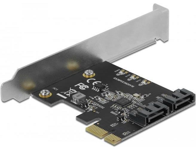 DeLOCK - Speicher-Controller - 2 Sender/Kanal - SATA 6Gb/s Low-Profile - 600MBps - PCIe 3.0 (90431) afbeelding 1