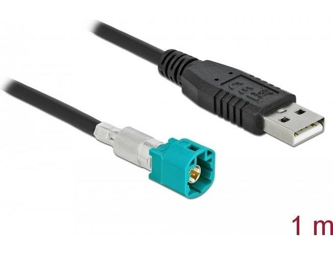 DeLOCK - Datenkabel - HSD Z (S) bis USB (M) - 1 m - RAL 5021, Wasserblau afbeelding 1