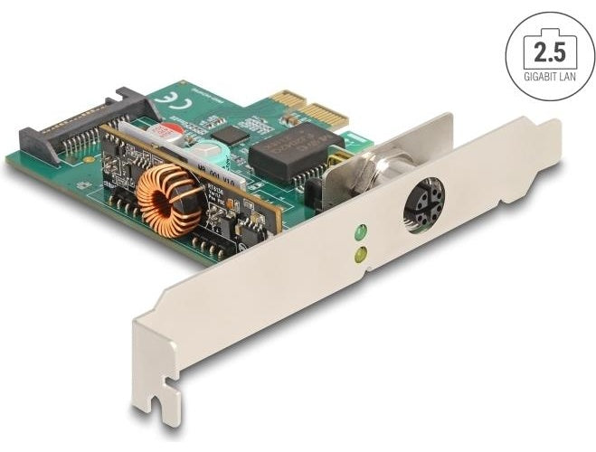 Delock PCI Express x1 Netzwerkkarte 2,5 Gigabit LAN 1 x M12 PoE+ (90760) afbeelding 1