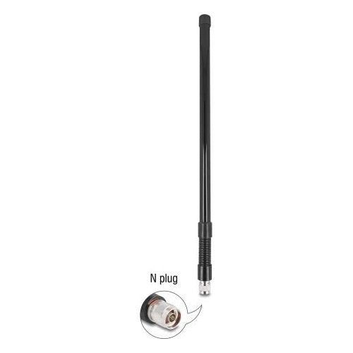 Delock WiFi 5.8 GHz Antenne N Stecker 7 dBi omnidirektional mit Stahlfeder schwarz (90765) afbeelding 1