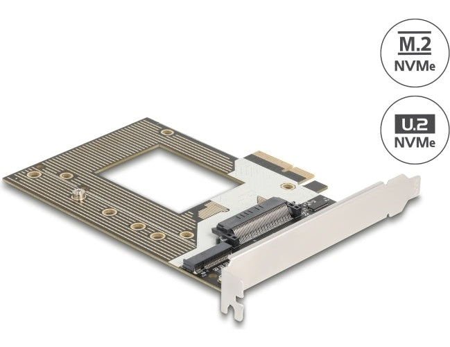 Delock PCI Express 4.0 x4 Karte zu 1 x NVMe M.2 Key M 110 mm oder U.2 Slot (90854) afbeelding 1