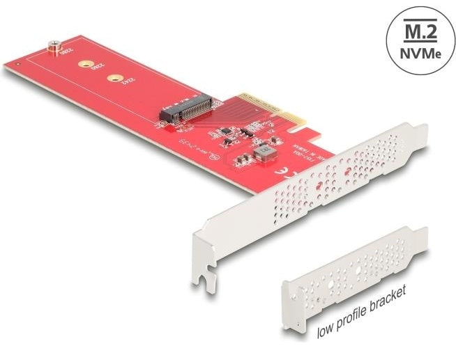 Delock PCI Express 5.0 x4 Karte zu 1 x intern NVMe M.2 Key M - Low Profile (90889) afbeelding 1