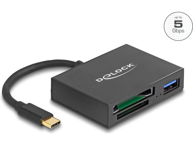 Delock - Kartenleser (SD, XQD 2,0) - USB-C (91711) afbeelding 1