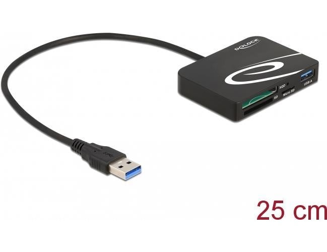 Delock - Kartenleser (SD, microSD, XQD 2.0) - USB 3,2 Gen 1 (91756) afbeelding 1