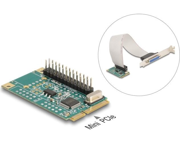 Delock Mini PCIe I/O PCIe full size 1 x Parallel (95275) afbeelding 1
