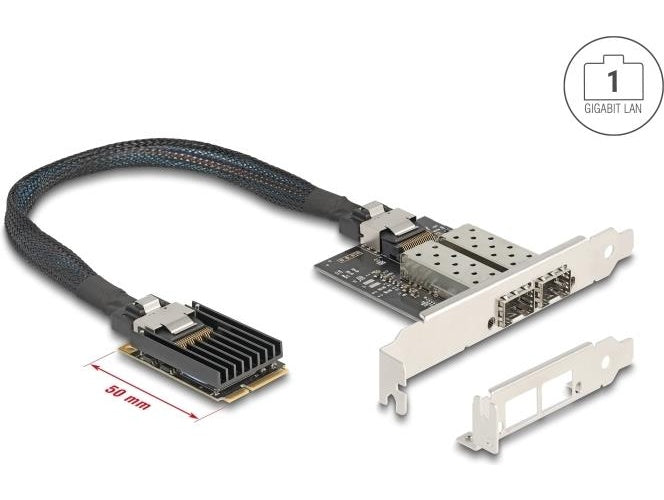 Delock Mini PCIe I/O full size 2 x SFP Gigabit LAN (95281) afbeelding 1