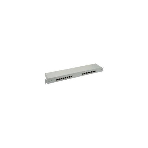 InLine - Patch Panel - CAT 6 - RJ-45 X 16 - Hellgrau, RAL 7035 - 1U - 48,3 cm (19") (76216) afbeelding 1