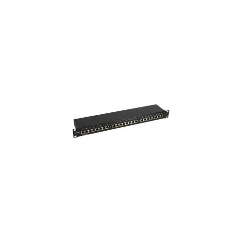 INLINE - Patch Panel - RJ-45 X 24 - Schwarz, RAL 9005 - 1U - 48.3 cm (19") afbeelding 1